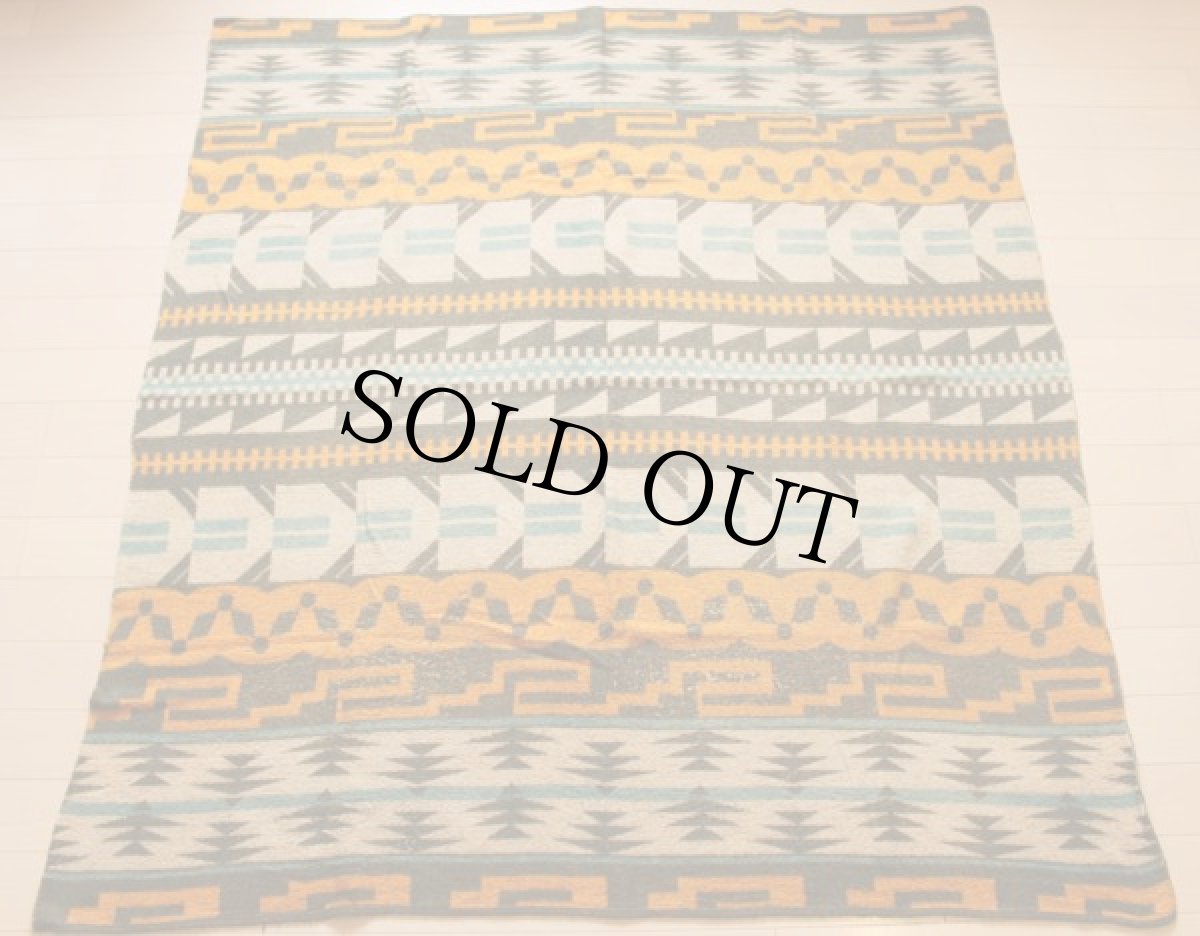 画像2: 30s ネイティブ柄 キャンプ ブランケット (2)