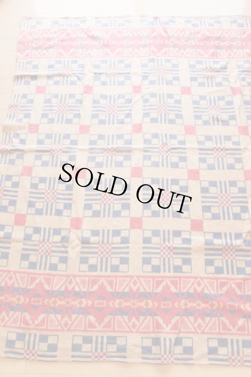 画像2: 30s ネイティブ柄 キャンプ ブランケット (2)