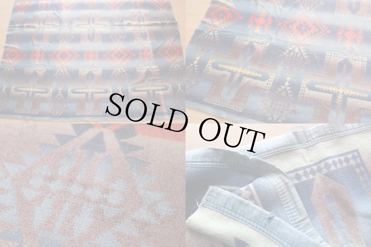 画像3: 30s ネイティブ柄 キャンプ ブランケット (3)