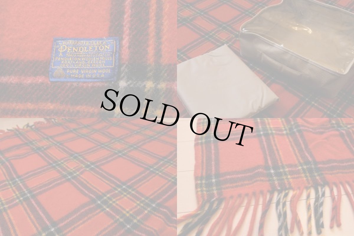 画像2: 70s PENDLETONペンドルトン チェック ウール ブランケット (2)