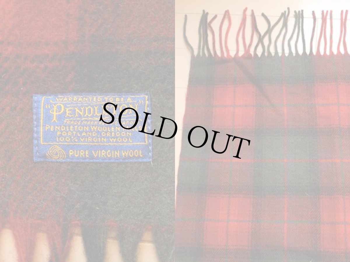 画像2: 60s PENDLETONペンドルトン チェック ウール ブランケット (2)