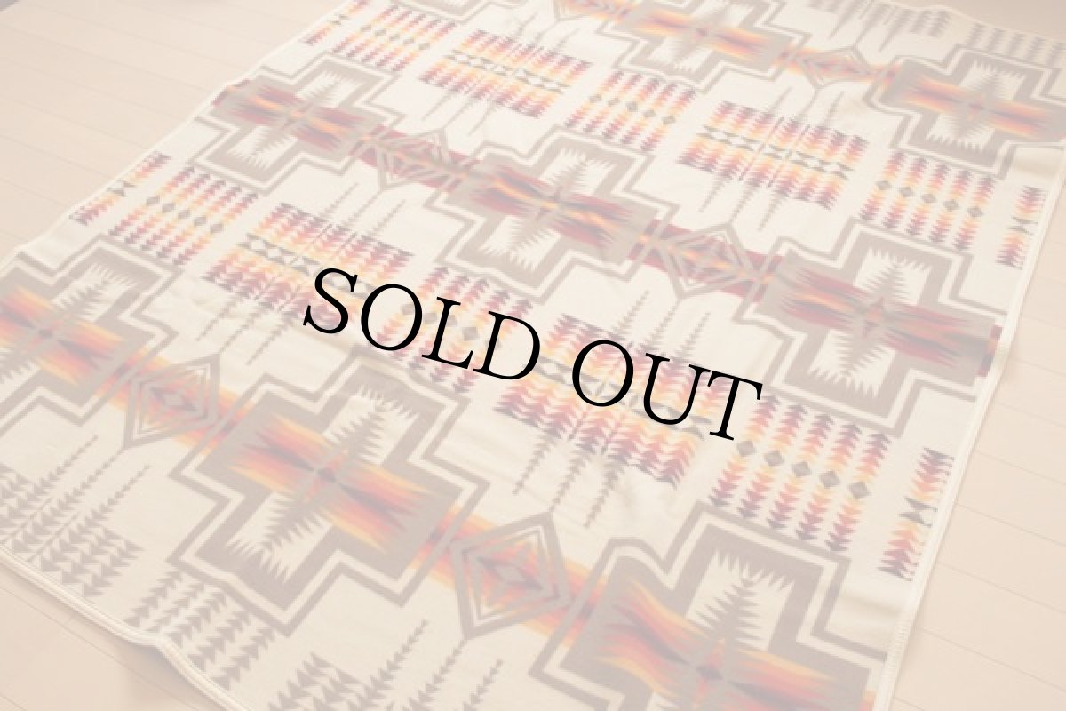 画像3: 50s PENDLETONペンドルトン チーフジョセフ ネイティブ柄 ウール ブランケット 箱付き (3)