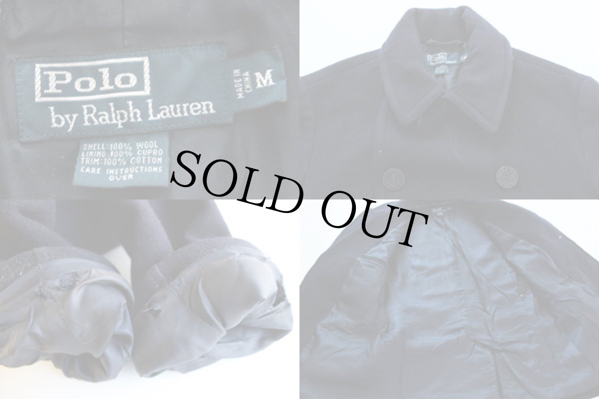 画像3: ポロ ラルフローレン 13スター 10ボタン ウール ピーコート 紺 M (3)