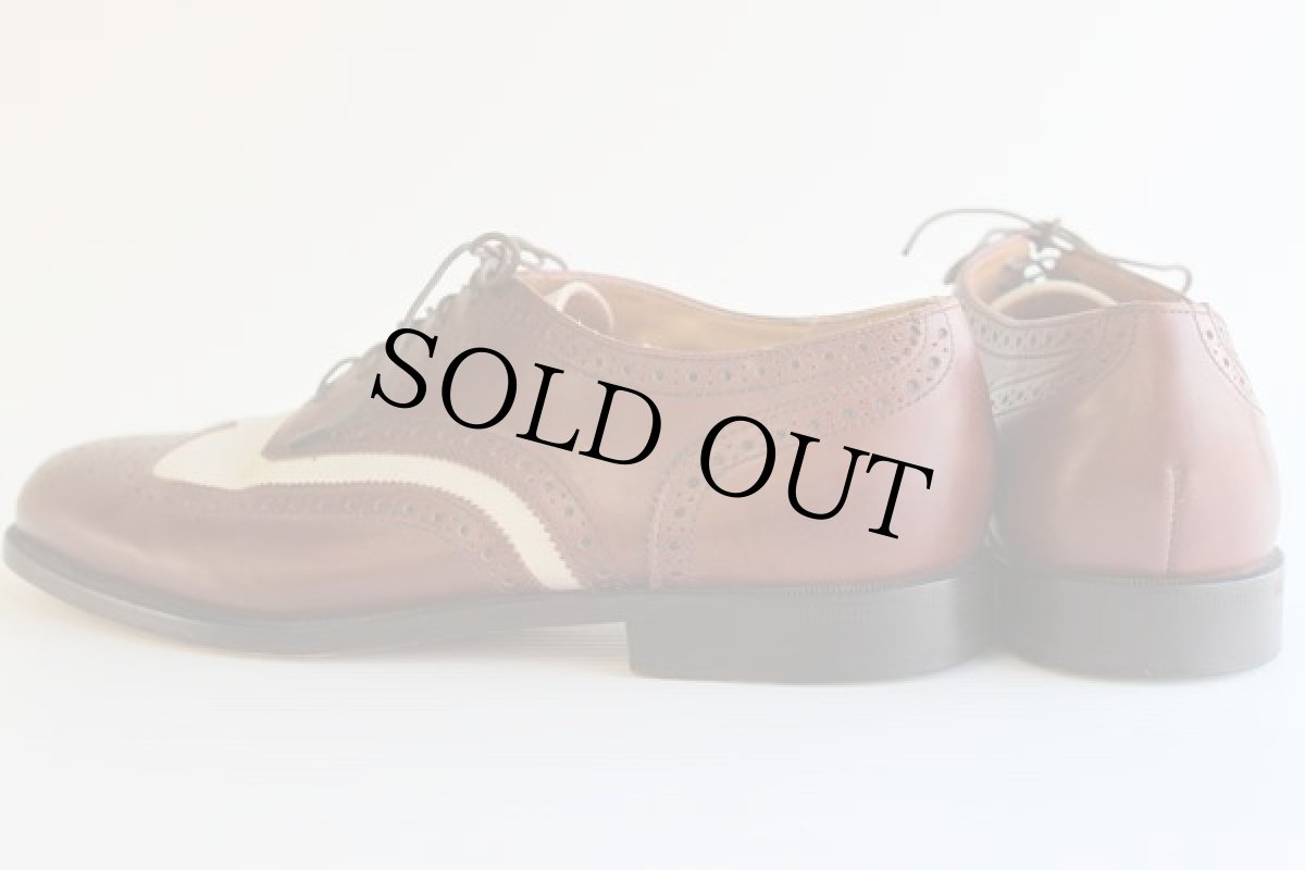 画像2: USA製 COLE-HAANコールハーン ツートン ウイングチップ レザーシューズ 10D★革靴 (2)