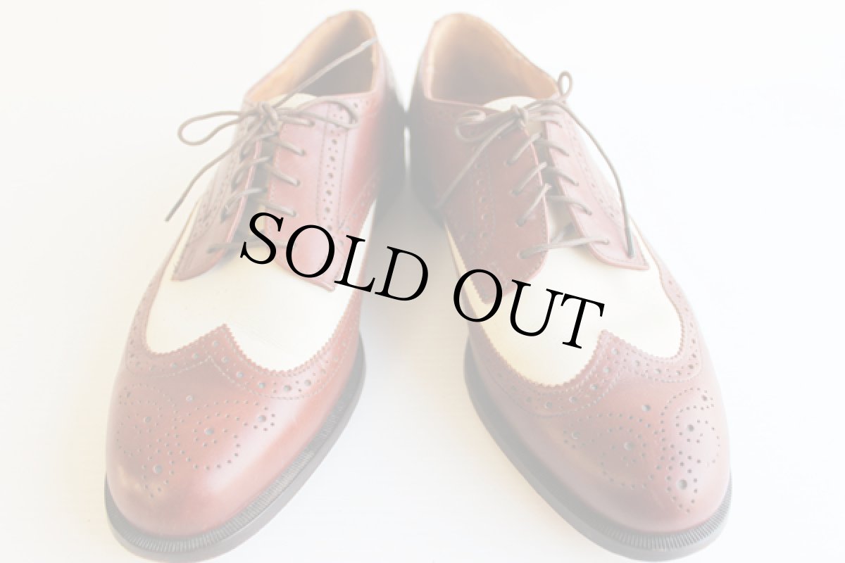 画像3: USA製 COLE-HAANコールハーン ツートン ウイングチップ レザーシューズ 10D★革靴 (3)