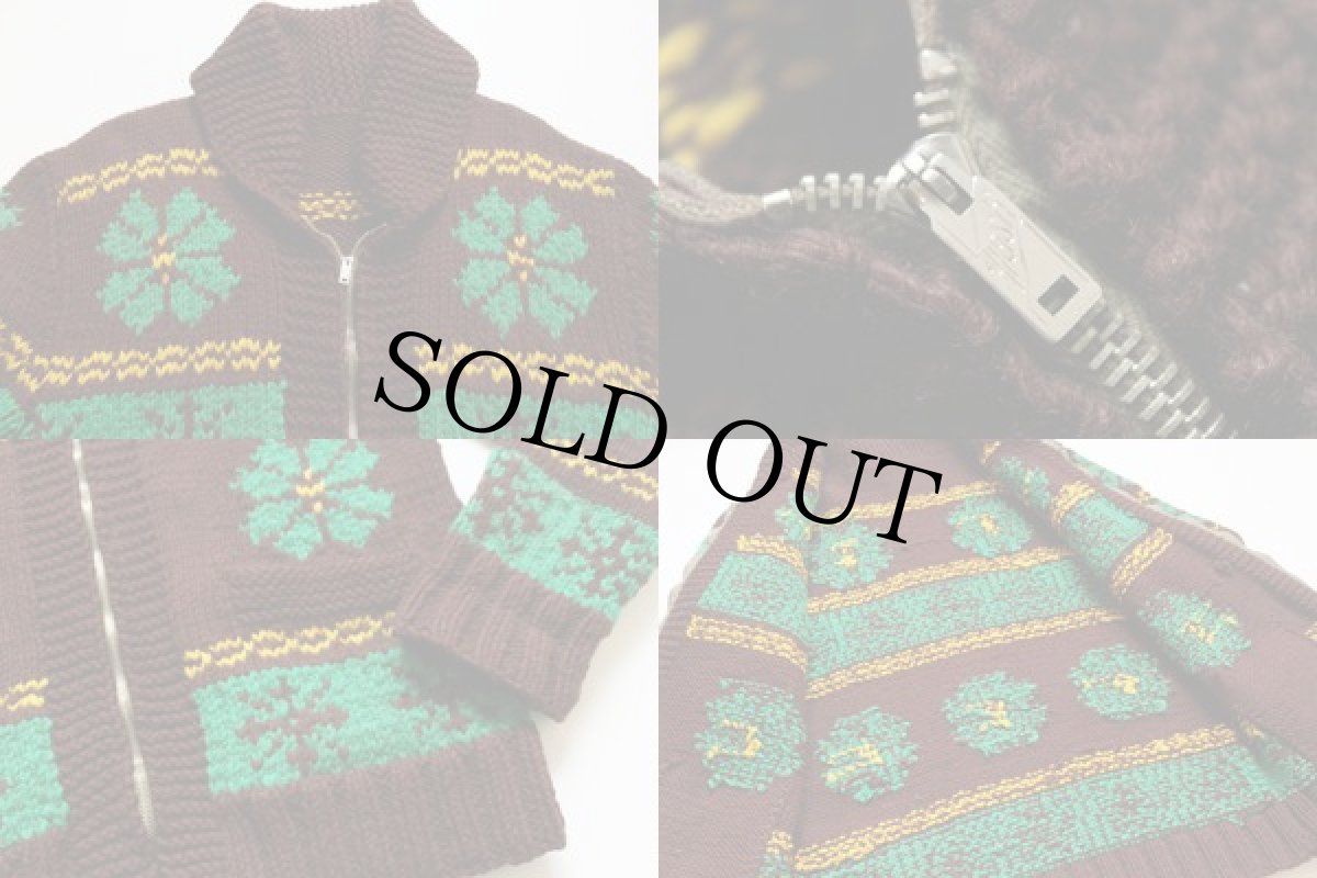 画像3: 60s ノルディック柄  ウール カウチンセーター (3)