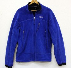 画像1: 00s USA製 patagoniaパタゴニア R4 フリースジャケット 青 L★刺繍ロゴ (1)