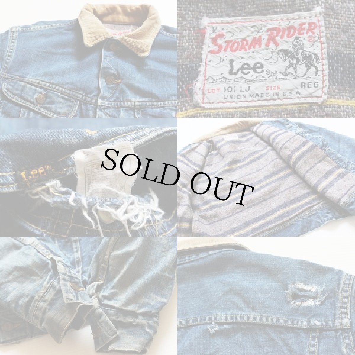 画像3: 70s Leeリー STORM RIDERストームライダー 101LJ ブランケットライナー デニムジャケット (3)