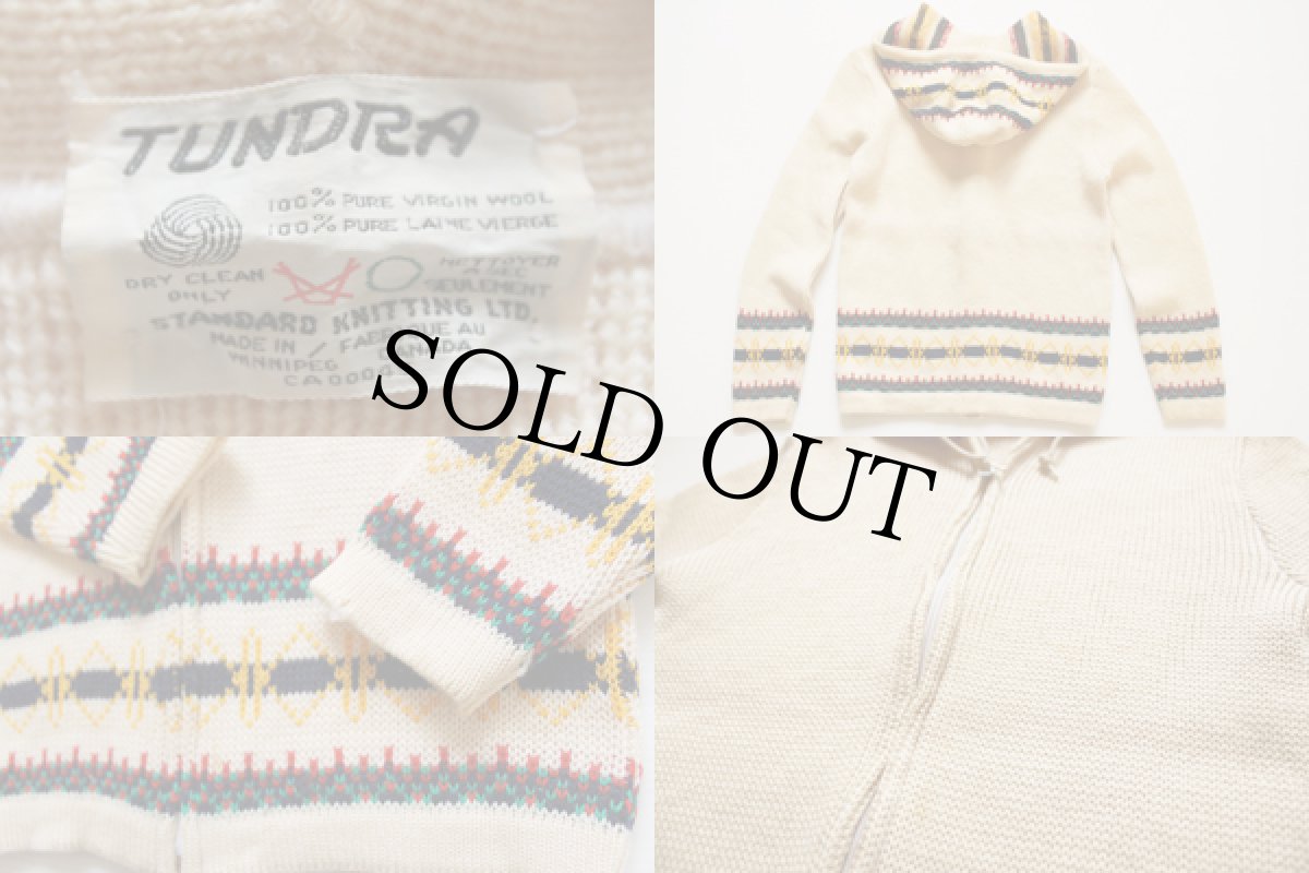 画像3: 80s カナダ製 TUNDRA ウールニット パーカー (3)