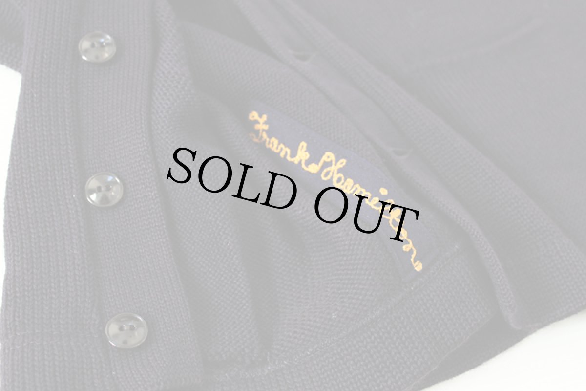 画像5: 50s NOTRE DAME ボクシング パッチ付き ウールニット レタードカーディガン 紺 (5)