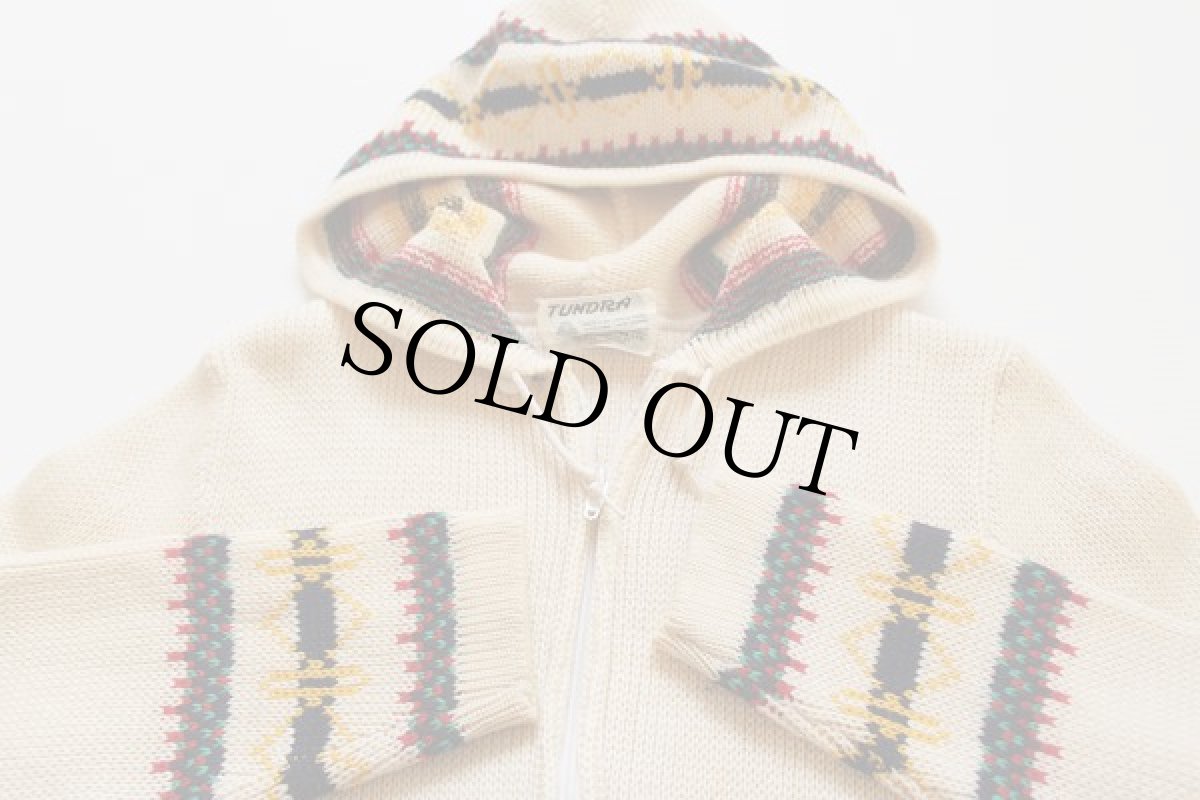 画像2: 80s カナダ製 TUNDRA ウールニット パーカー (2)