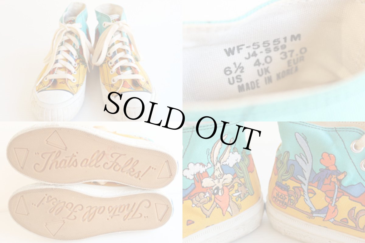 画像3: 90s Kedsケッズ WARNER BROS LOONEY TUNES ロードランナー×ワイリーコヨーテ スニーカー (3)