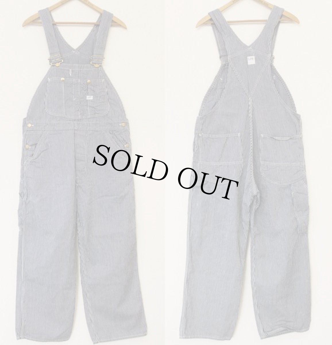 画像2: 60s USA製 Leeリー ヒッコリー オーバーオール (2)