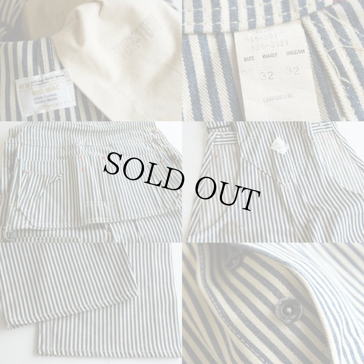 画像3: デッドストック★60s BIGMACビッグマック エプロン付き ヒッコリーオーバーオール (3)