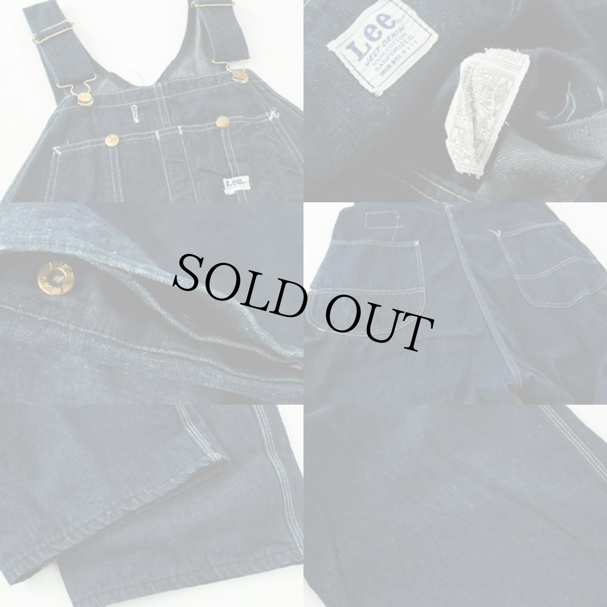 画像3: 60s USA製 Leeリー JELT DENIMジェルトデニム オーバーオール (3)