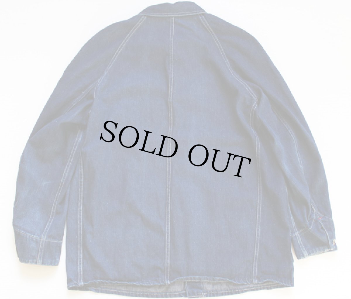 画像2: 40s COWDEN 大戦モデル 月桂樹ボタン インディゴ デニム カバーオール 濃紺 (2)