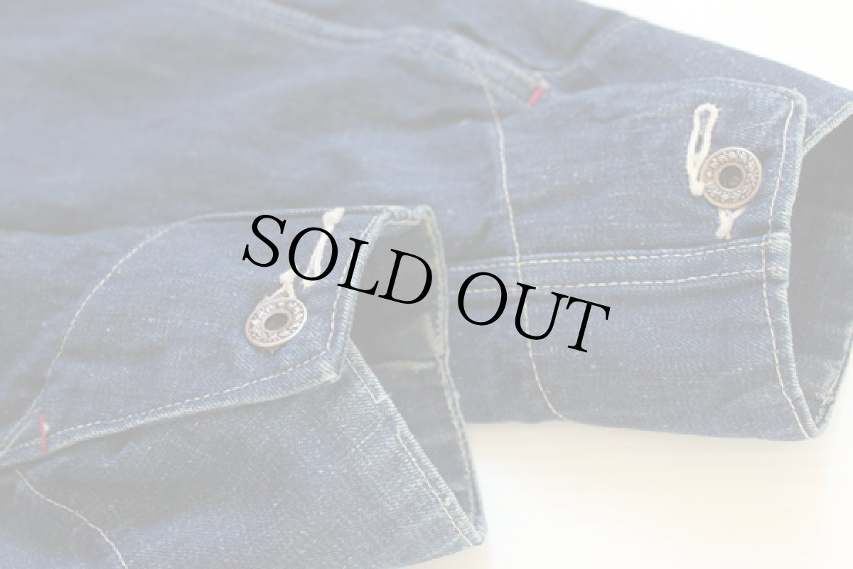 画像5: 40s COWDEN 大戦モデル 月桂樹ボタン インディゴ デニム カバーオール 濃紺 (5)