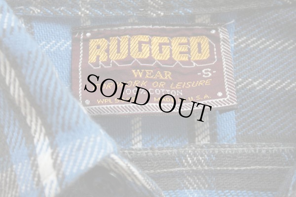 画像3: 70s USA製 RUGGED コットン フランネルシャツ S (3)