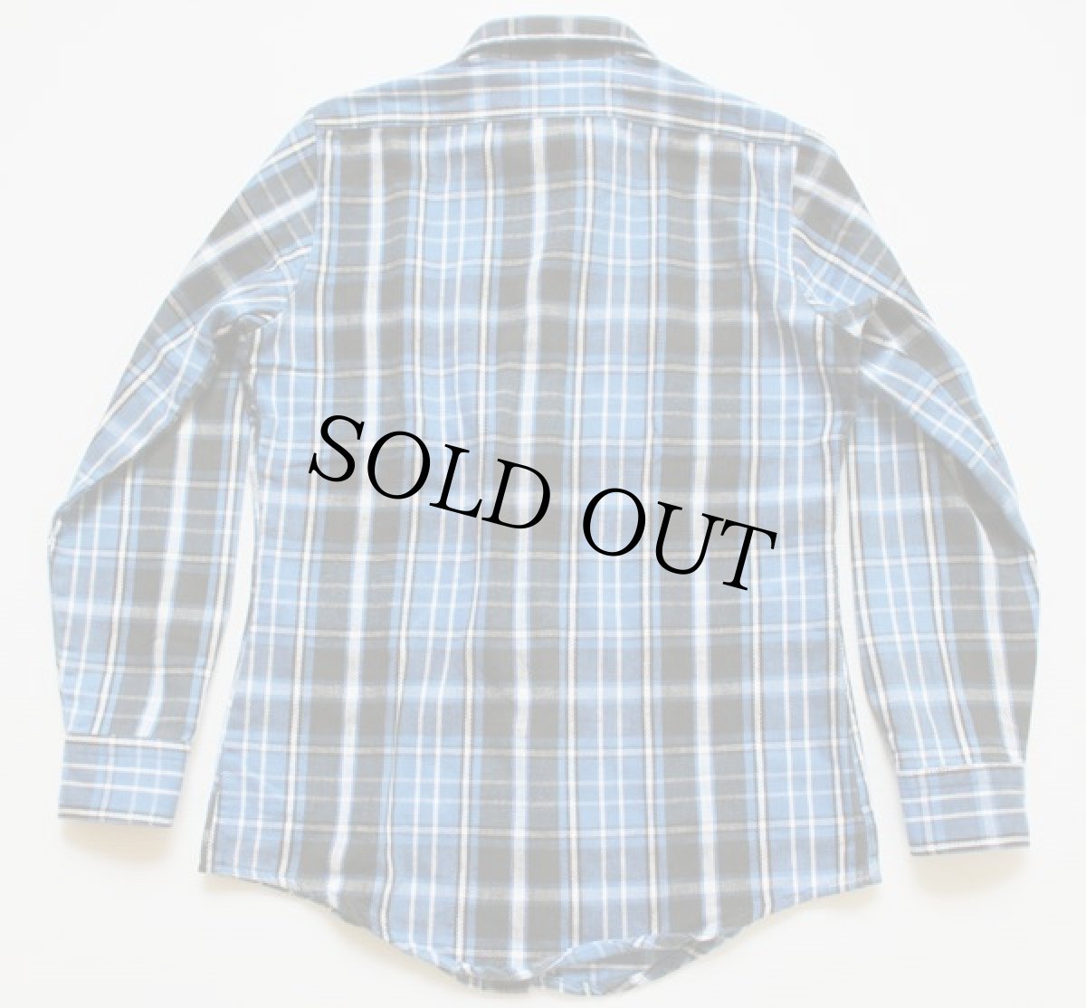 画像2: 70s USA製 RUGGED コットン フランネルシャツ S (2)