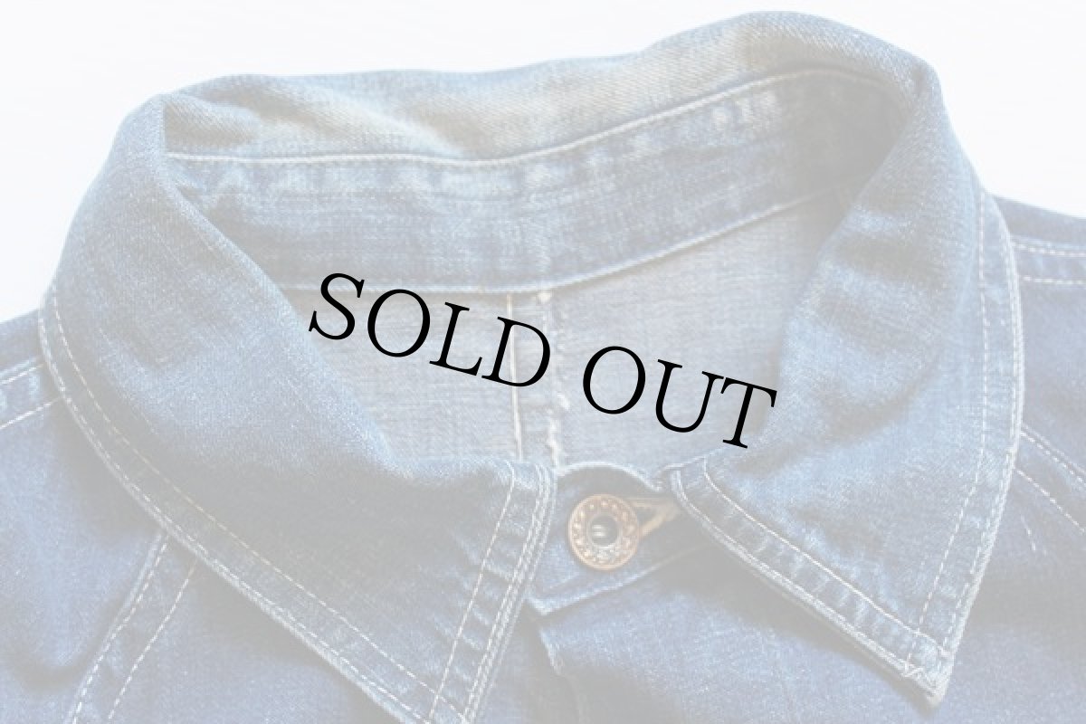 画像3: 40s COWDEN 大戦モデル 月桂樹ボタン インディゴ デニム カバーオール (3)