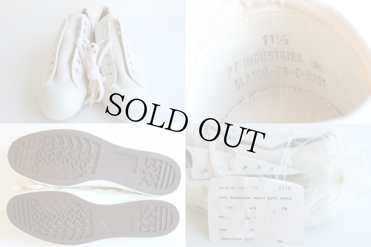 画像3: デッドストック★70s 米軍 PF キャンバス スニーカー ローカット 11.5 (3)