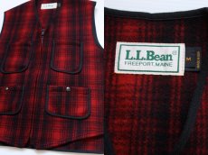 画像3: 90s USA製 L.L.Bean チェック ウールベスト M (3)