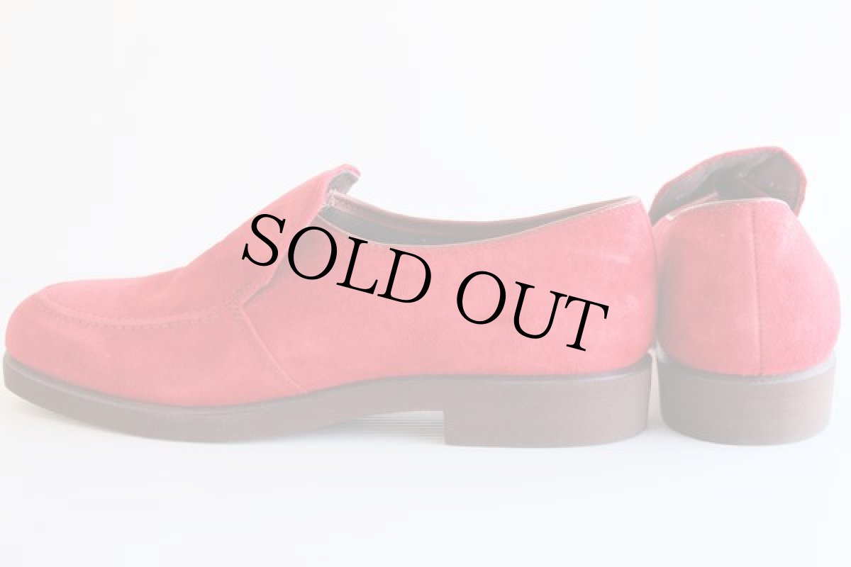 画像2: デッドストック★USA製 HUSH PUPPIESハッシュパピー スエードレザーシューズ 赤★革靴 (2)