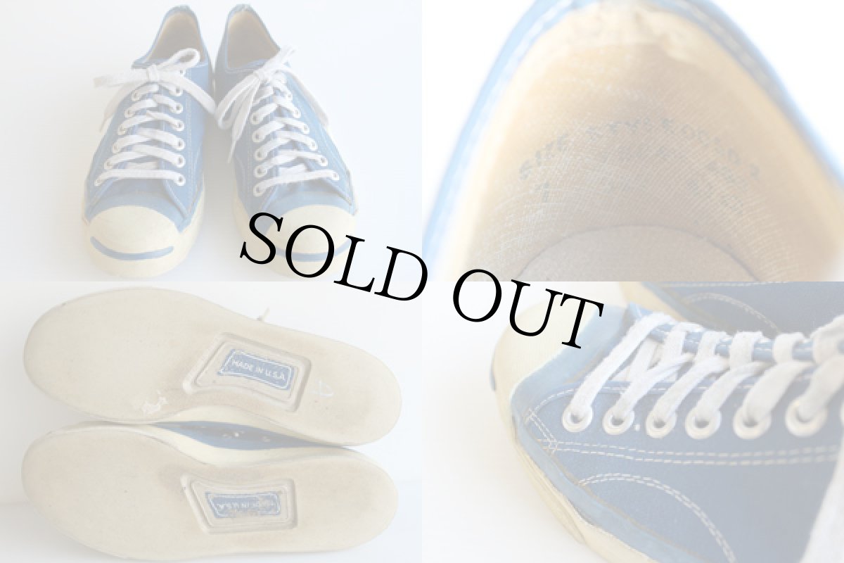 画像3: 70s USA製 ジャックパーセルタイプ キャンバス スニーカー ローカット 青 7 (3)
