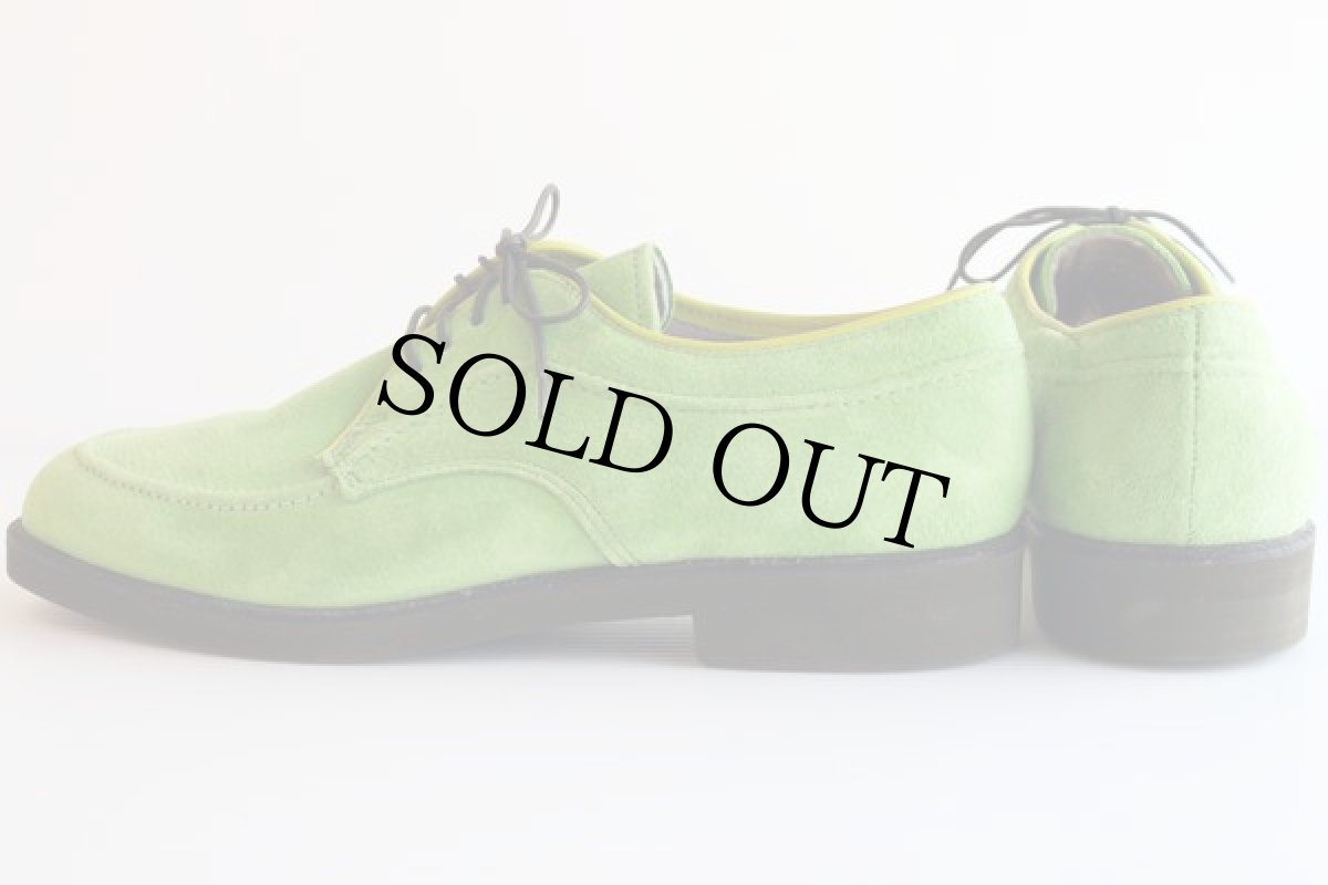 画像2: デッドストック★USA製 HUSH PUPPIESハッシュパピー スエードレザーシューズ 黄緑★革靴 (2)