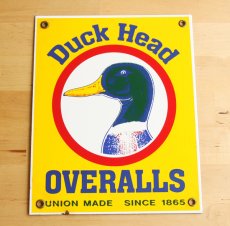 画像1: Duck Head OVERALLS サイン★看板 アンティーク (1)