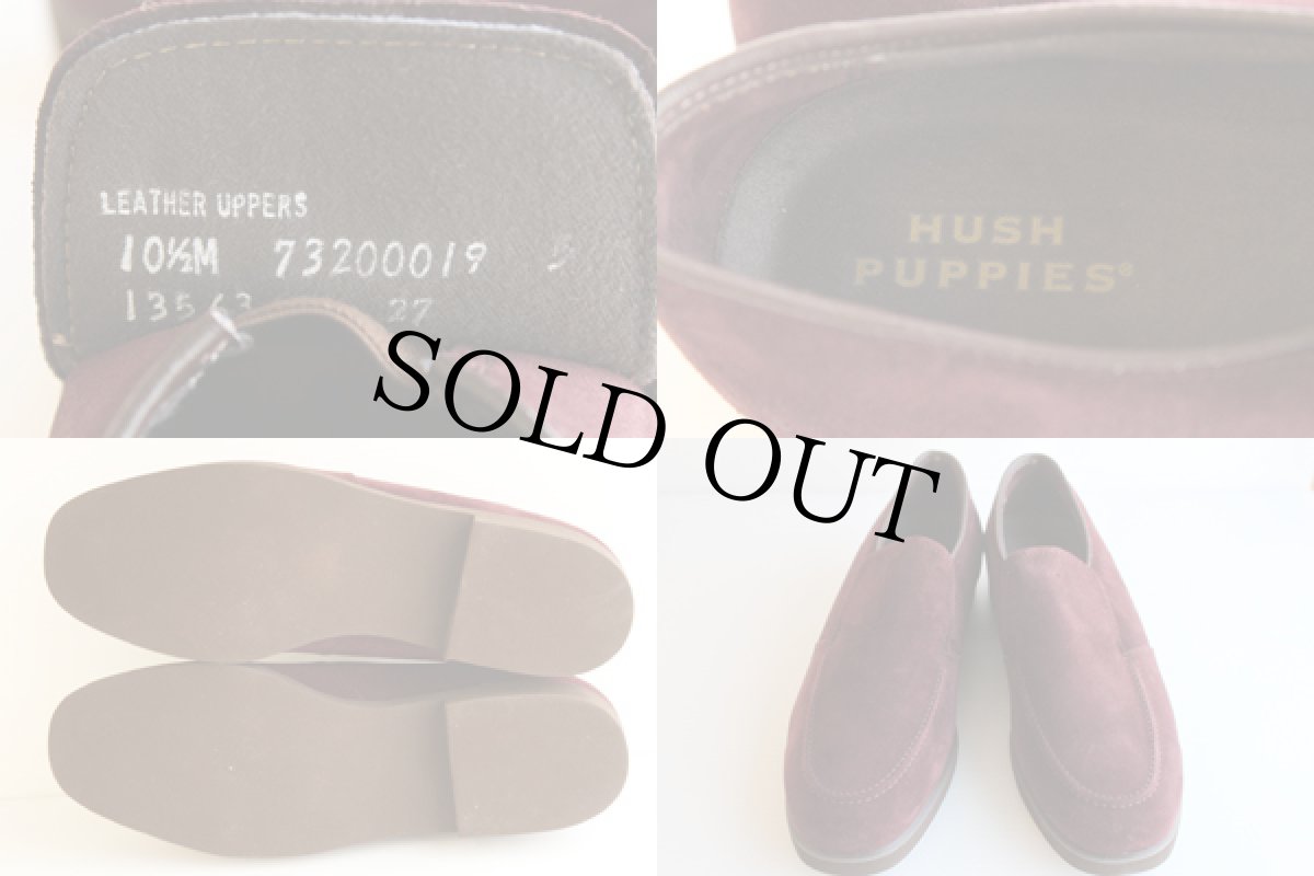 画像3: デッドストック★USA製 Hush Puppiesハッシュパピー スエードレザーシューズ 濃紫★革靴 (3)