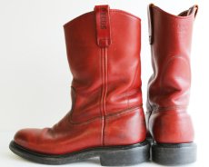 画像2: 90s USA製 REDWINGレッドウイング ペコスブーツ 赤茶 7.5D (2)