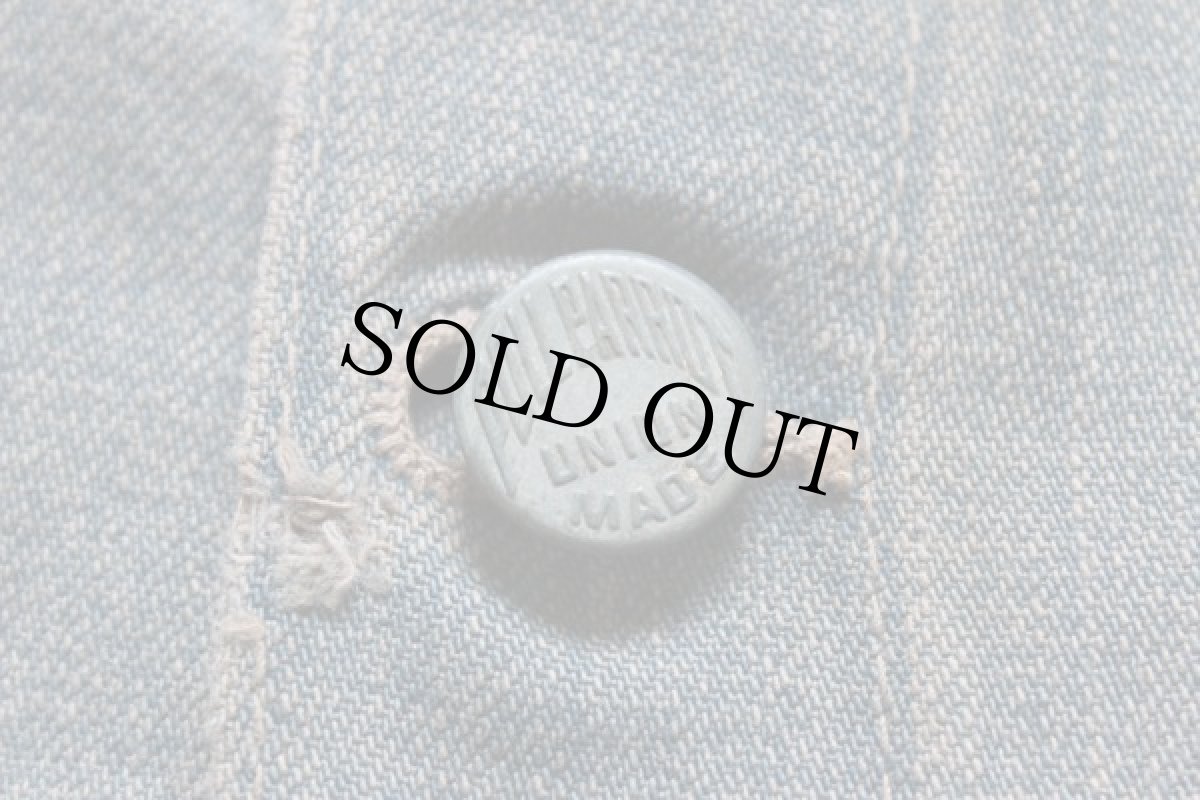 画像3: 40s POLLPARROT デニム カバーオール ボロ (3)