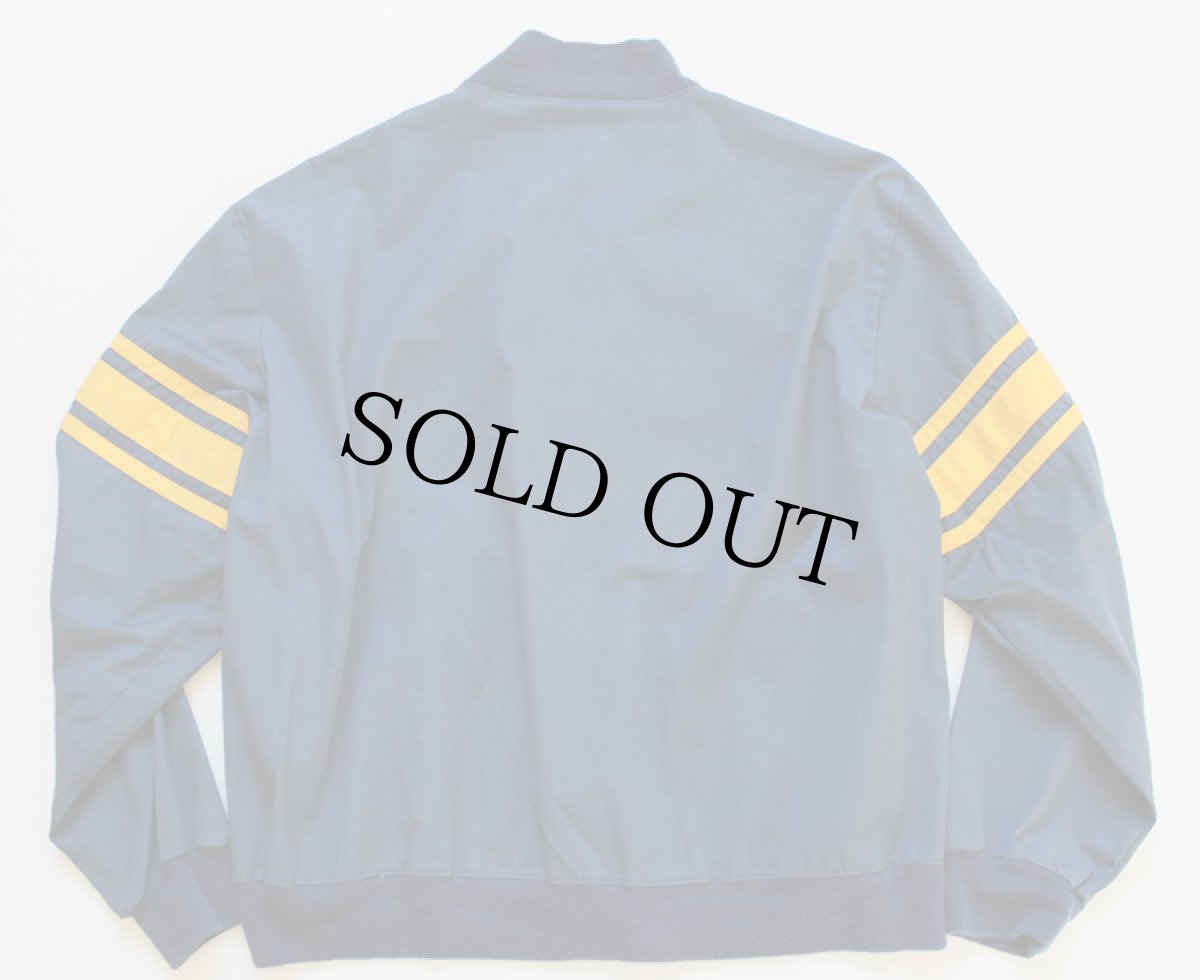 画像2: 70s USA製 Championチャンピオン ランタグ フロッキープリント コットンジャケット 紺 L (2)