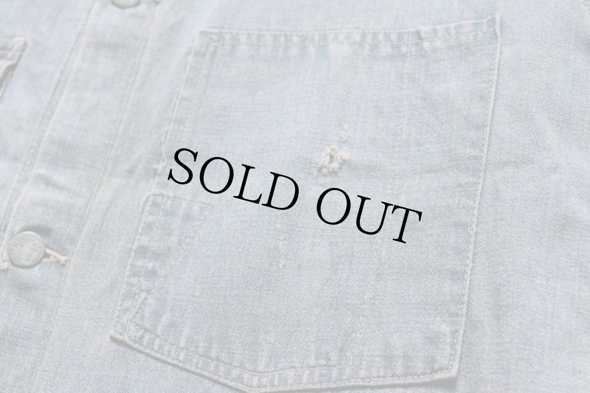 画像5: 40s POLLPARROT デニム カバーオール ボロ (5)