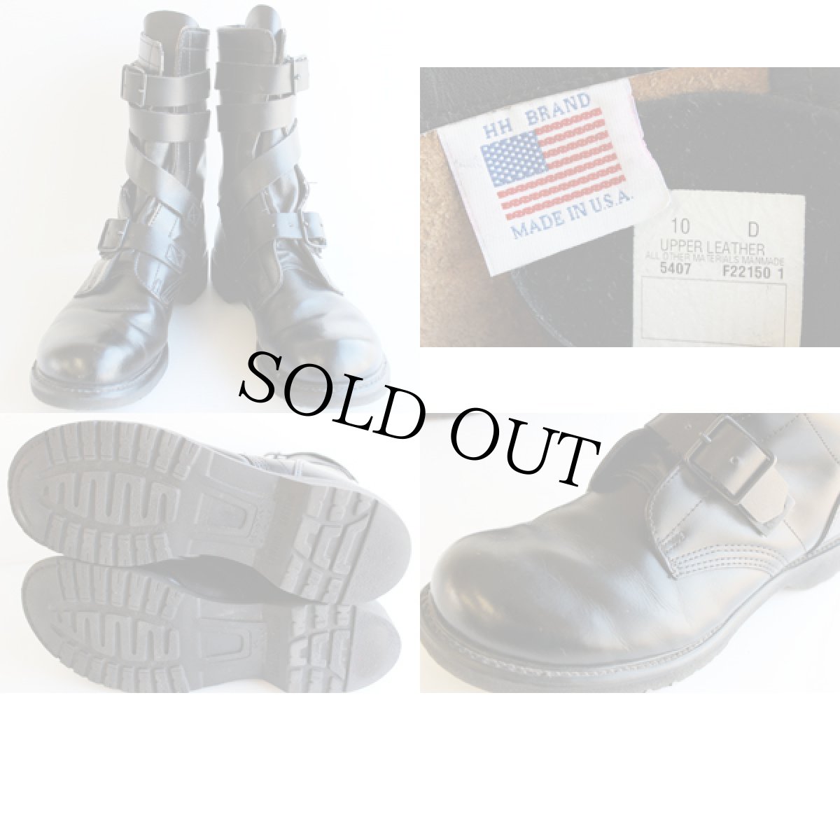 画像3: USA製 米軍 U.S.ARMY HH BRAND タンカース ブーツ 黒 10D (3)