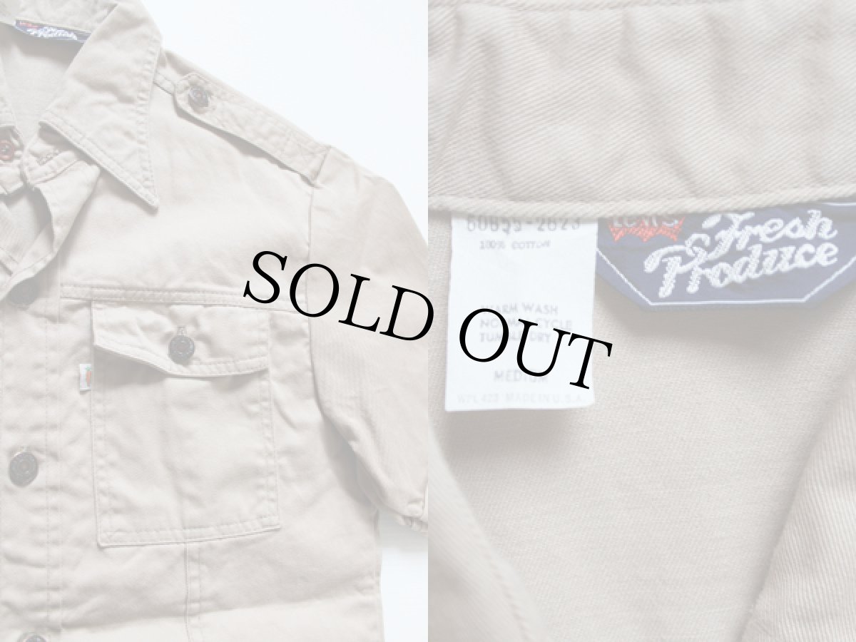 画像3: 70s Levi'sリーバイス FreshProduce 人参タブ コットンシャツジャケット M (3)