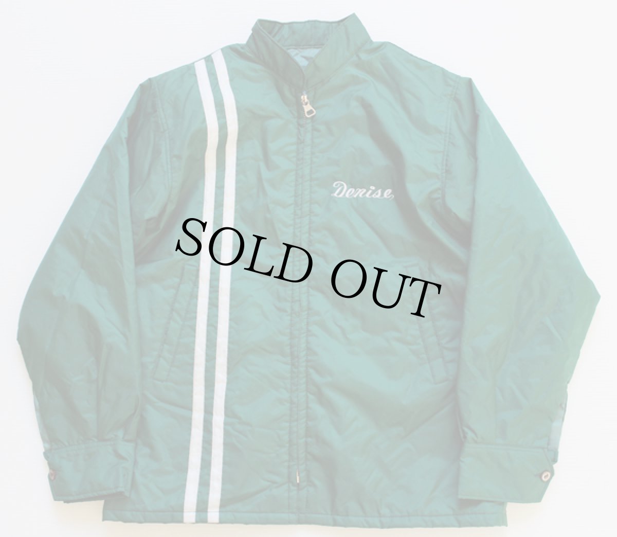 画像2: OKINAWA刺繍 ナイロン スーベニアジャケット 緑 (2)