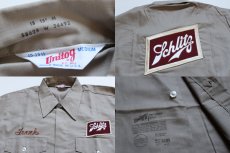 画像3: デッドストック★70s USA製 Unitog Schlitz パッチ付き ワークシャツ M (3)