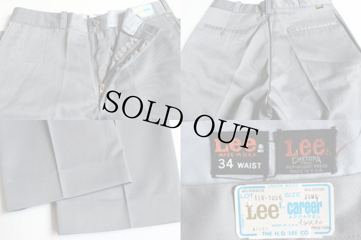 画像3: デッドストック★70s USA製 Leeリー CHETOPA TWILL ワークパンツ グレー w34 (3)