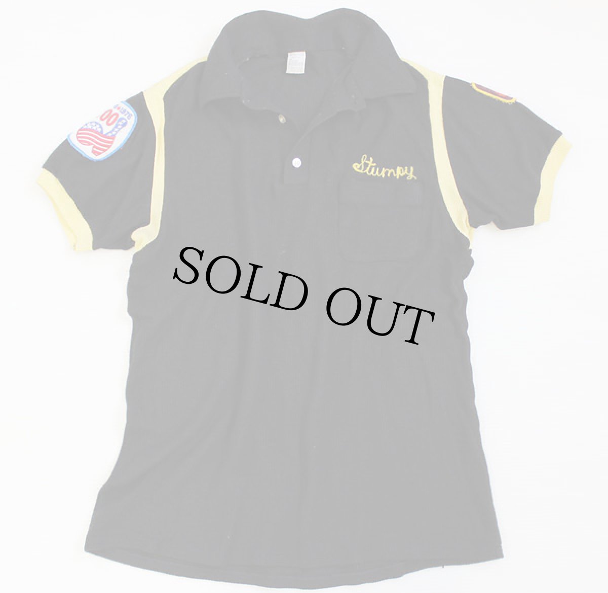 画像2: 70s USA製 Hiltonヒルトン ボウリングシャツ 黒 L★ポロシャツ (2)