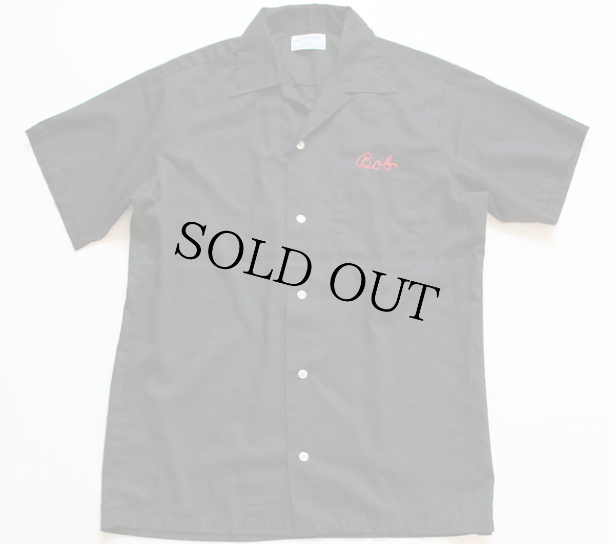 画像2: 70s USA製 Hiltonヒルトン ボウリングシャツ 黒 M (2)