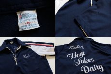 画像3: 70s USA製 Hiltonヒルトン チェーン刺繍 ボウリングシャツ M (3)