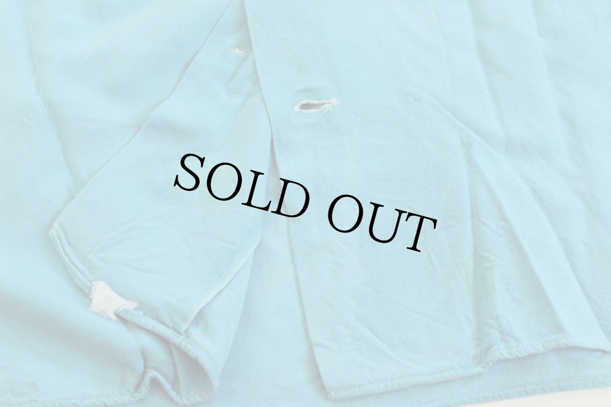 画像5: 50s SHORTY チェーン刺繍 ボウリングシャツ 水色 (5)