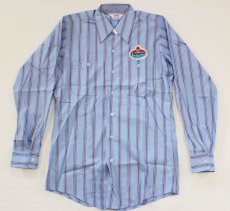 画像2: デッドストック★70s USA製 Unitog STANDARD パッチ付き ストライプ ワークシャツ (2)