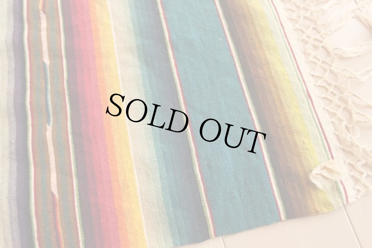 画像3: ビンテージ メキシカンラグ サラペ (3)