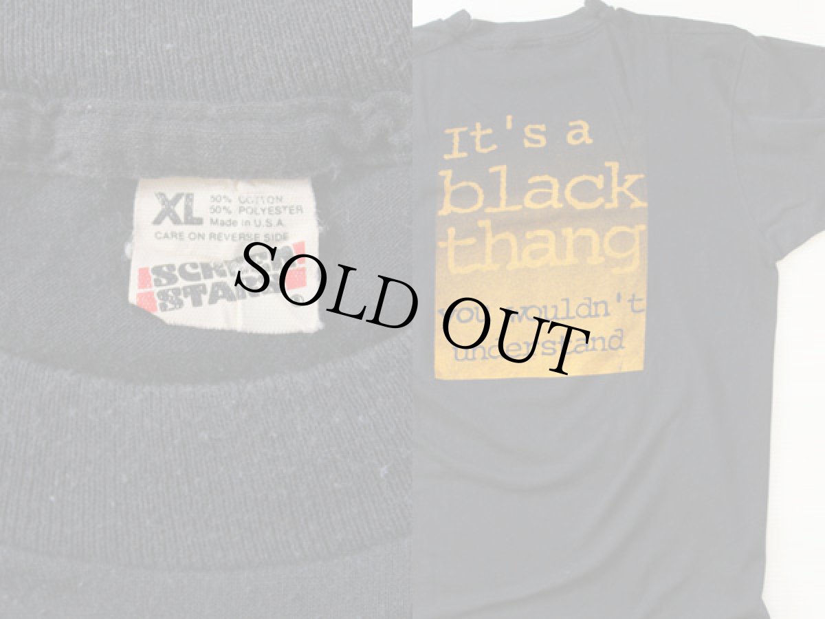 画像3: 80s USA製 BLACK THANG Tシャツ 黒 XL (3)