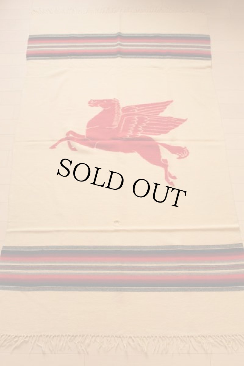 画像2: ビンテージ ペガサス柄 ウールブランケット (2)