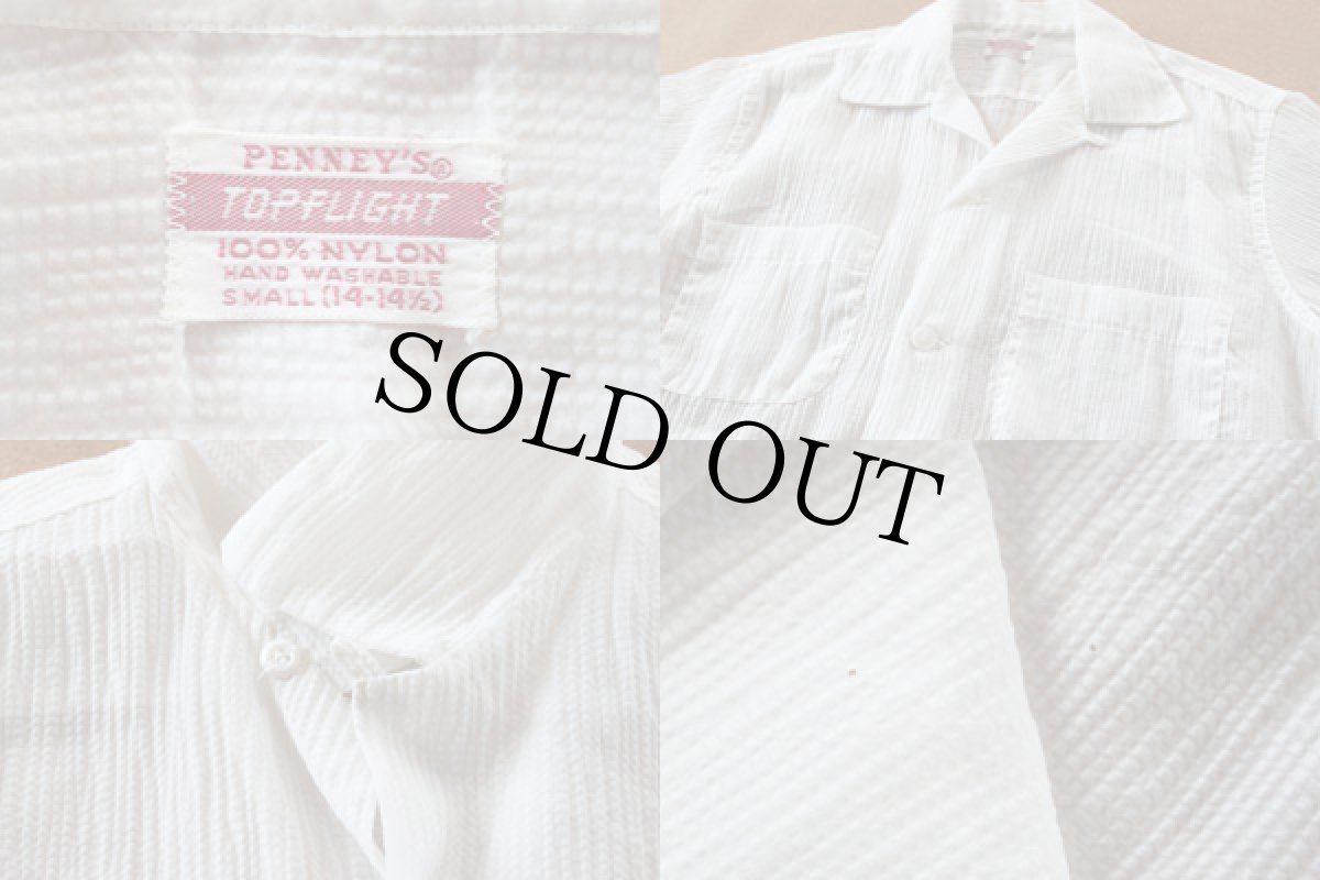 画像3: 50's PENNEY'S TOPFLIGHT ナイロン 半袖シャツ S (3)