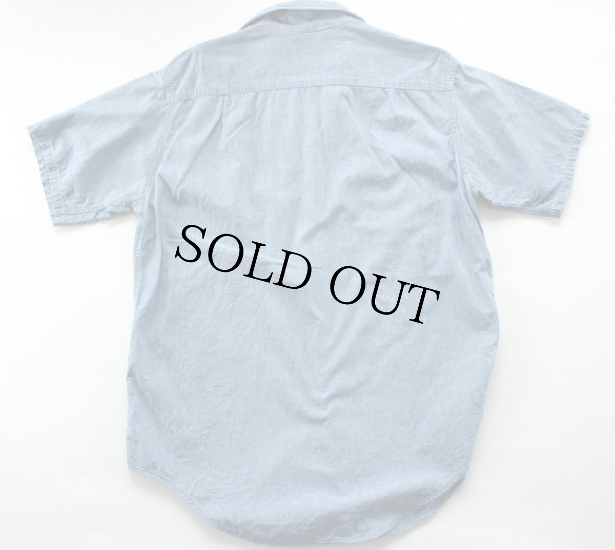 画像2: 70s BIGMACビッグマック 半袖 コットン シャンブレーシャツ (2)